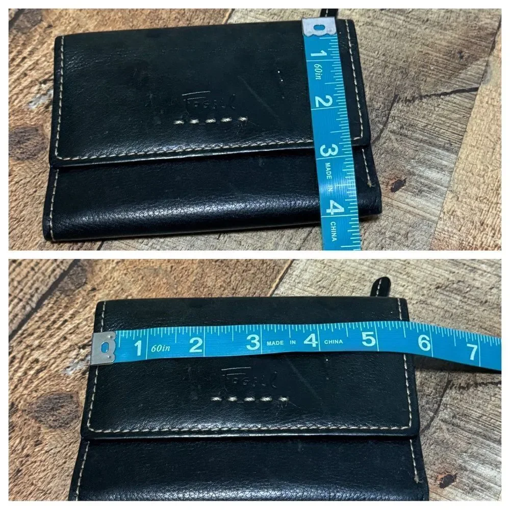 Fossil Cowhide Leather Black Vintage Wallet Sl8636